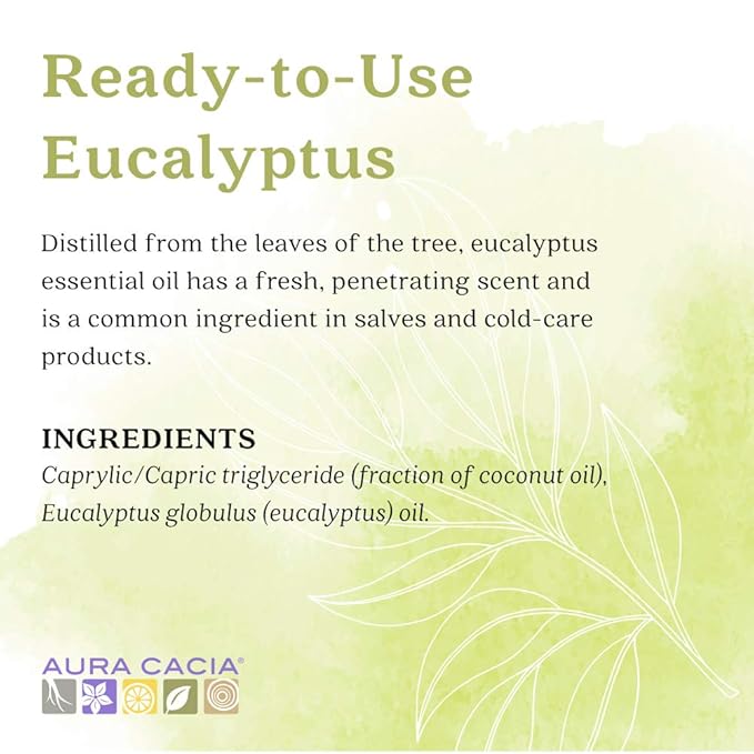 Aura Cacia Ready to Use Essential Oil Eucalyptus 4 fl oz Liquid