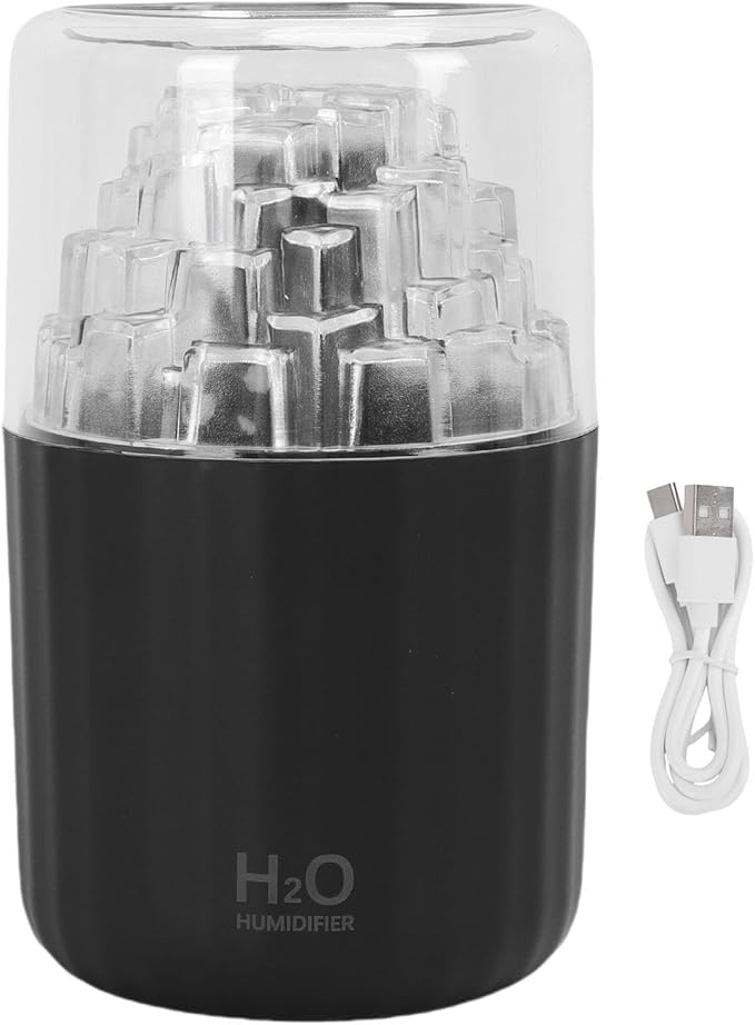 Zerodis Car Diffuser Humidifier Diffusers Essential Oil with Ambient Light Mini Portable Mist Maker with Dual Spray Modes Auto Shut Off for Car Home Office Bedroom (Black)