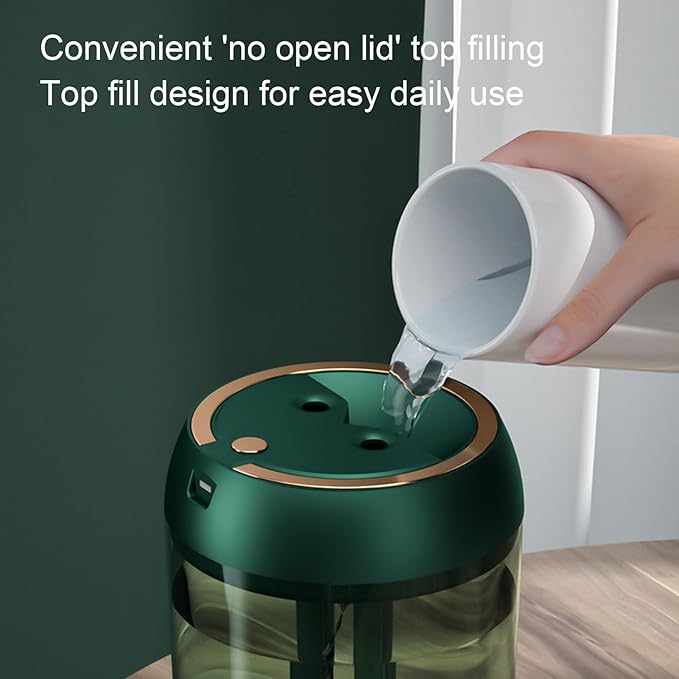 2L Cool Mist Humidifier, LED Light Upgrade Diffusers for Home, Auto Shut Off, Ultrasound Atomization, RGB Light and 3 Mist Modes for Winter, Bedroom