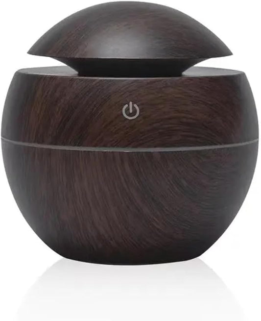 7 Colour LED Air Diffuser & Humidifier with Aromatic Essential Oil Feature | 130ml Ultrasonic Cool Mist | Auto Shut-Off | Aromatherapy Diffuser for Home, Office, Spa and More!