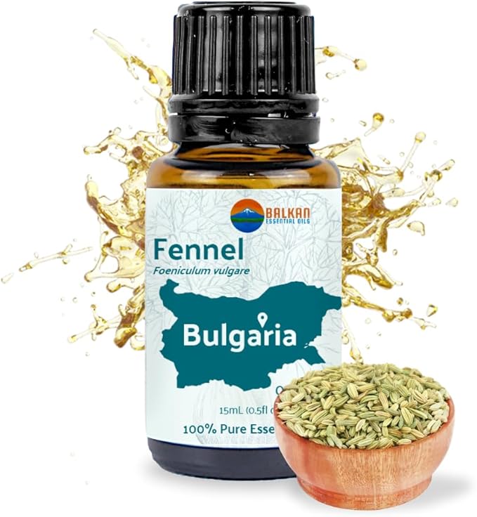 Fennel Essential Oil (Sweet Fennel) - Direct from Balkan Essential Oils - Pure Aromatherapy Diffuser Oils | 100% Pure Therapeutic Grade Natural Aceite de Hinojo (15ml)