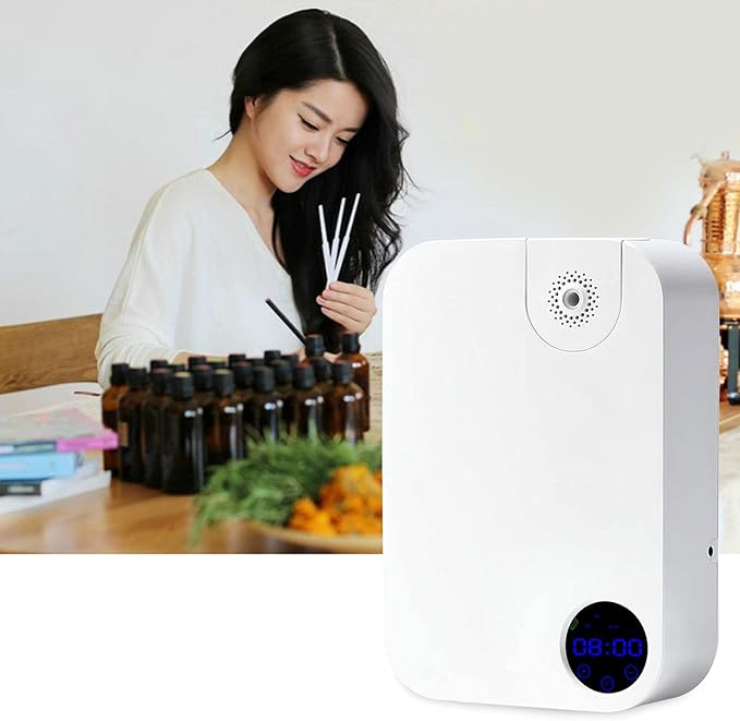12W Electromagnetic Air Pump Essential Oil Diffuser with LED Screen and Wall Mount Option for Home and Office Aromatherapy