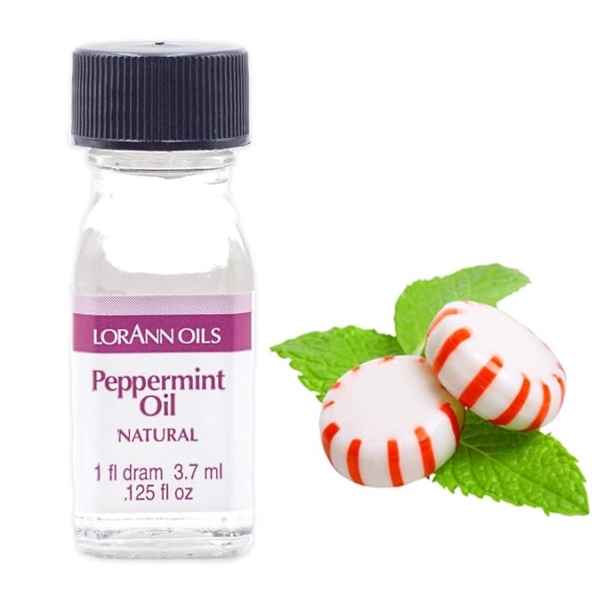 LorAnn Peppermint Oil SS Natural Flavor, 1 dram bottle (.0125 fl oz - 3.7ml - 1 teaspoon)