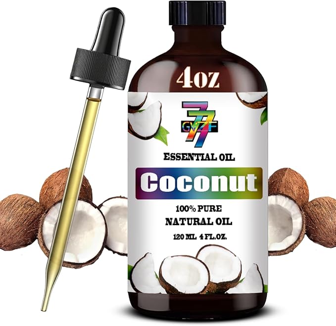 Coconut Essential Oil - Coconut Oils for Diffusers, Humidifiers, DIY Candles, Soap, Cleaning, Home, Office, Yoga, Massage, Gifts - 4 fl oz (120 ml) - GV77ZF