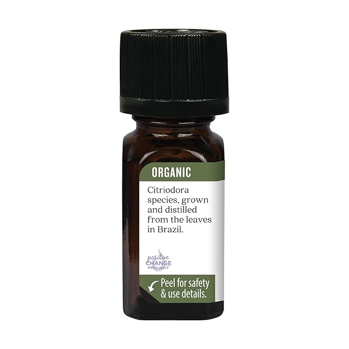 AURA CACIA Organic Lemon Eucalyptus Essential Oil, 0.25 FZ