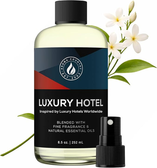 Aroma Country Ritzy Luxury Hotel Diffuser Oil - Luxury Hotel Scent for Diffuser & Air Fresheners - Essential Oil Diffuser Refill, Home Fragrance Collection with Gardenia & Amber (8.5 Fl. Oz)