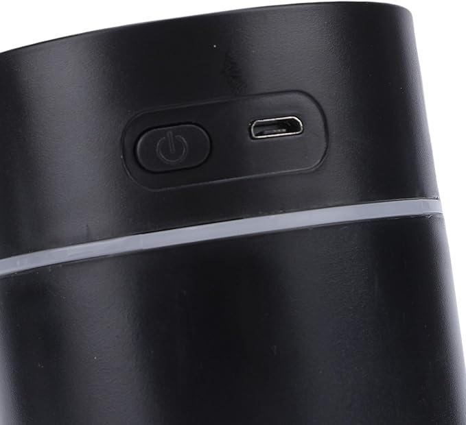 HEEPDD Portable Mini Humidifier, Humidifiers Mist Modes, 300ML USB Powered Diffuser for Bedroom and Office Portable Mini Humidifier, Plastic, Dual Nan Household Appliances (Black)