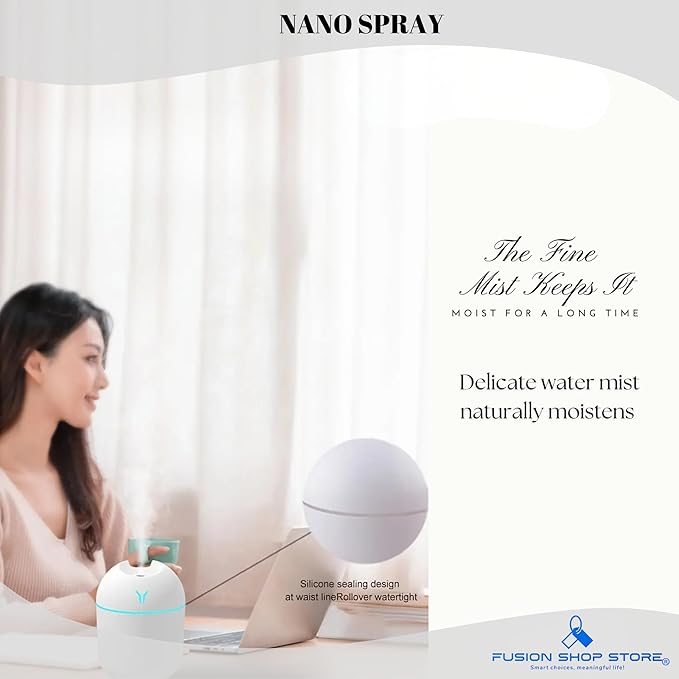 Essential Oil Diffuser & Air Freshener – Ultrasonic Cool Mist Humidifier – Quiet Aromatherapy Diffuser for Home, Office & Bedroom