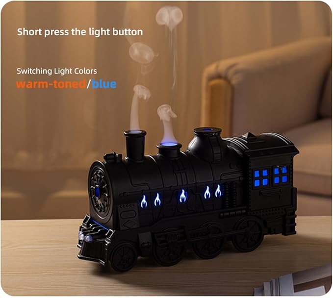 Train Humidifier Aroma Diffuser, 300ml Cool Mist Quiet Aromatherapy Diffuser for Essential Oils,Train Diffuser for Rooms, Bedrooms, or Desks
