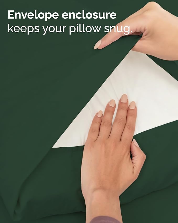 Twin XL 4 Piece Sheet Set - Comfy, Breathable & Cooling - Hotel Luxury Bedding for Women, Men, Kids, Teens & Children - 1 Flat & 1 Fitted Sheet & 2 Pillowcases w/ Deep Pockets - Wrinkle Free - Emerald