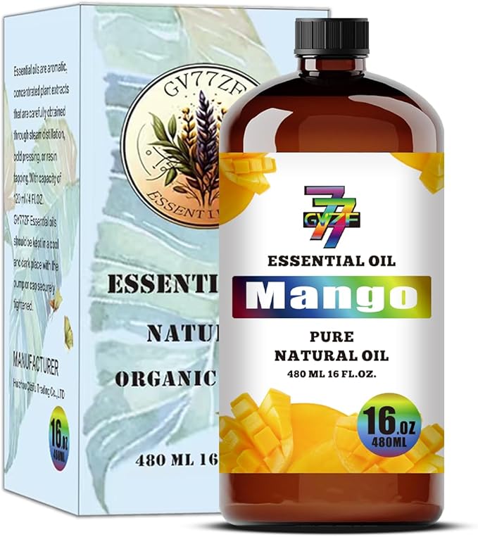 Mango Essential Oil - Mango Oils for Diffusers, Humidifiers, DIY Candles, Soap, Cleaning, Home, Office, Yoga, Massage, Gifts - 16 fl oz (480 ml) - GV77ZF