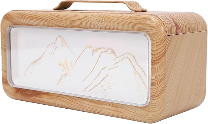 Essential Oil Diffuser, 600ml USB Cool Mist Humidifier with Light, Dual Spray, Aromatherapy Diffuser Home Relaxation Essential Oil for Bedroom Hotel Spa Yoga Room (Dark Wood Grain)