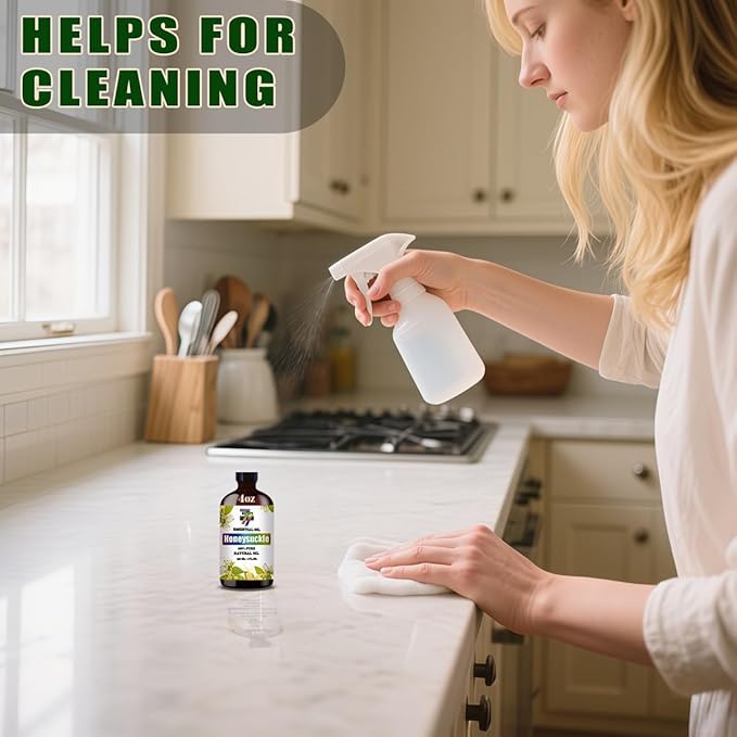 Honeysuckle Essential Oil - Honeysuckle Oils for Diffusers, Humidifiers, DIY Candles, Soap, Cleaning, Home, Office, Yoga, Massage, Gifts - 4 fl oz (120 ml) - GV77ZF
