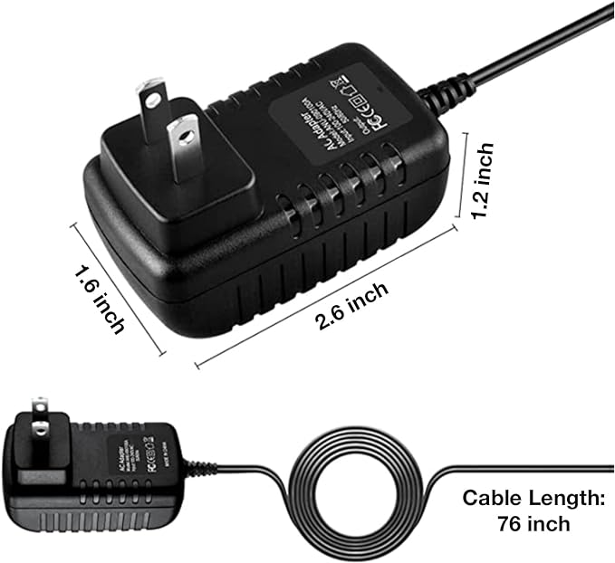AC-DC Adapter Replacement for GoveeLife H7147 Humidifier Smart Mini Govee Life Baby Nursery Top Fill Cool Mist Scent Diffuser Nightlight Sensor Home Plants 24VDC Power Supply Adapter Cord Cable