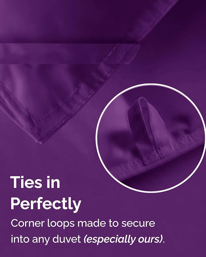 Twin Comforter Set - 5 Piece Bed in a Bag Twin Size Bed Set - Down Alternative Comforter, Flat Sheet, Fitted Sheet, Pillowcase & Sham for All Seasons - Ultra Soft, Cozy, Comfy & Breathable - Purple