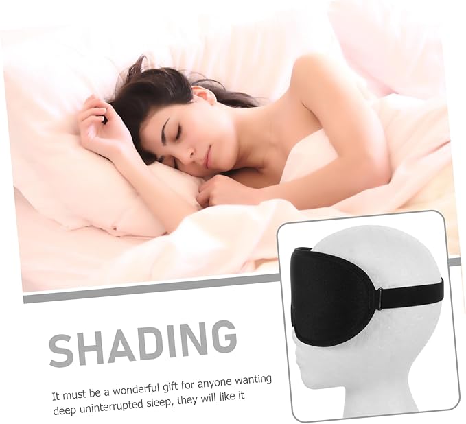Eye Mask Comfortable Design for Total Light Blockage Adjustable and Breathable Night Eyeshade for Travel Office and Napping for Light Sensitivity