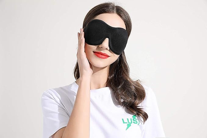 Sleep Mask Invisible Alar Deep Orbit 3D Eye Mask Ultra Lightweight & Comfortable Sleeping Mask for Travel, Nap Shift Works 3 Pack
