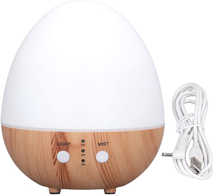 250ml Essential Oil Diffuser Automatic Shut Off 35db Low No USB Powered Wooden Humidifier with Night Light for Bedroom Automatic Shut Off Essential Oil Diffuser Adopts No Power