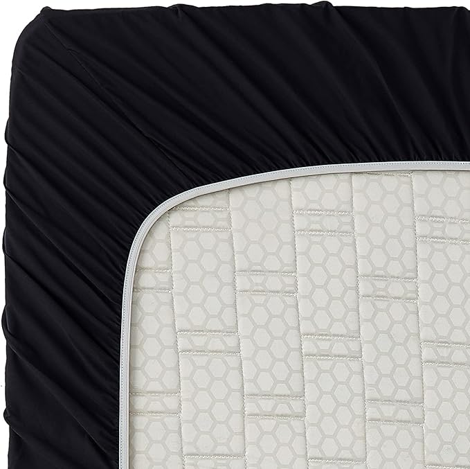 Clara Clark Bed Sheets, Premier 1800 Series 4 Piece Bed Sheet Set, Deep Pocket, Wrinkle, Fade, Stain Resistant, Luxury Soft Bedding Sheets & Pillowcases, Twin, Black