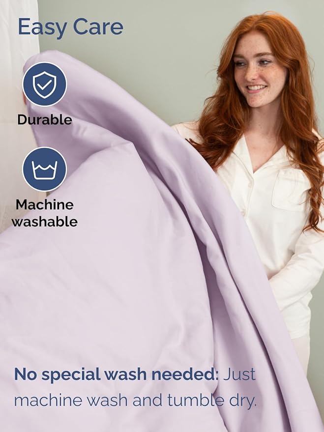 Extra Deep Full Sheet Set - 6 Piece Breathable and Cooling Sheets - Hotel Luxury Bedding for Women, Men, Kids & Teens - Easy & Secure Fit - Soft and Wrinkle Free - Extra Deep Pockets - Light Lavender