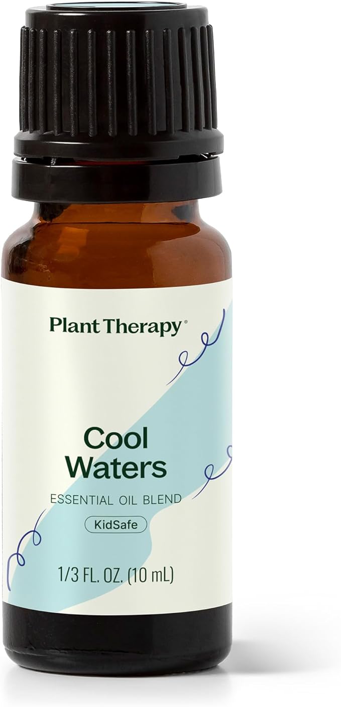 Plant Therapy Cool Waters Summer Essential Oil Blend 10 mL (1/3 oz) Fresh, Clean, Airy Aroma, Brings a Cool, Relaxed Feel, Refreshes Stuffy Spaces