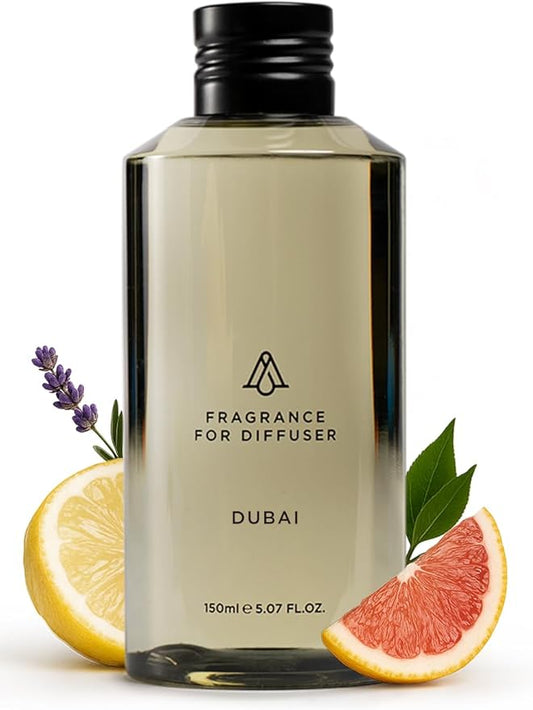 AromaPlan Hotel Scents Dubai 5.07 Fl Oz (150ml), Home Luxury Aroma & Hotel Fragrance Diffuser Oil- Hotel Diffuser Oil for Aromatherapy- USA Made, Bigger Bottle, Bolder Aroma & Longer Lasting