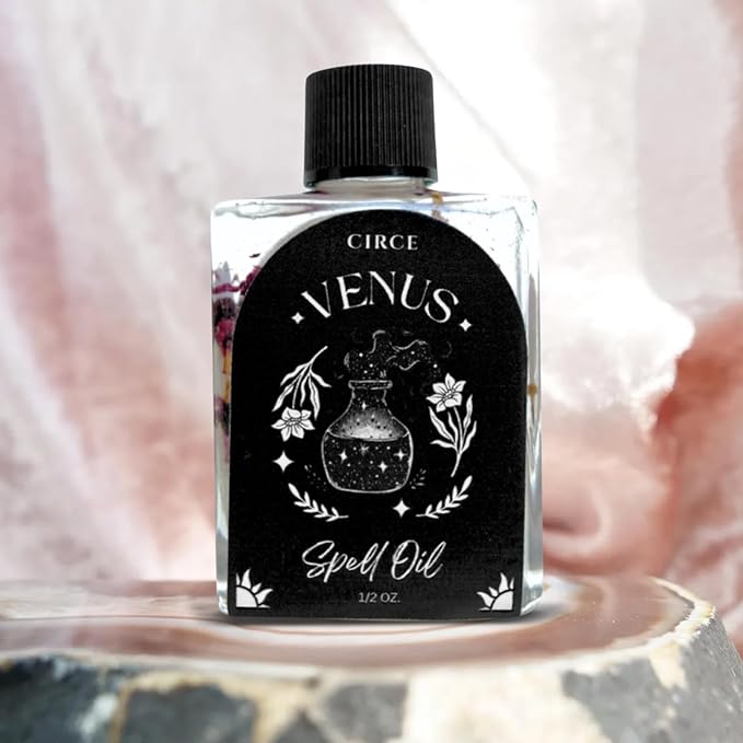 Venus Spell Oil - Invite Self-Love, Connection & Harmony - Rose and Jasmine Scent - Essential Oil for Rituals, Bath, or Wear as Fragrance to Align with Desires - Coconut Oil - 1/2oz