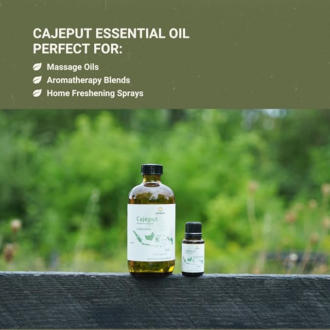 Cajeput Essential Oil (2lbs) - Direct from Central Java, Indonesia - Essential Oils for Diffusers Aromatherapy; Essential Oils for Body; Massage Oils | 100% Pure Therapeutic Grade