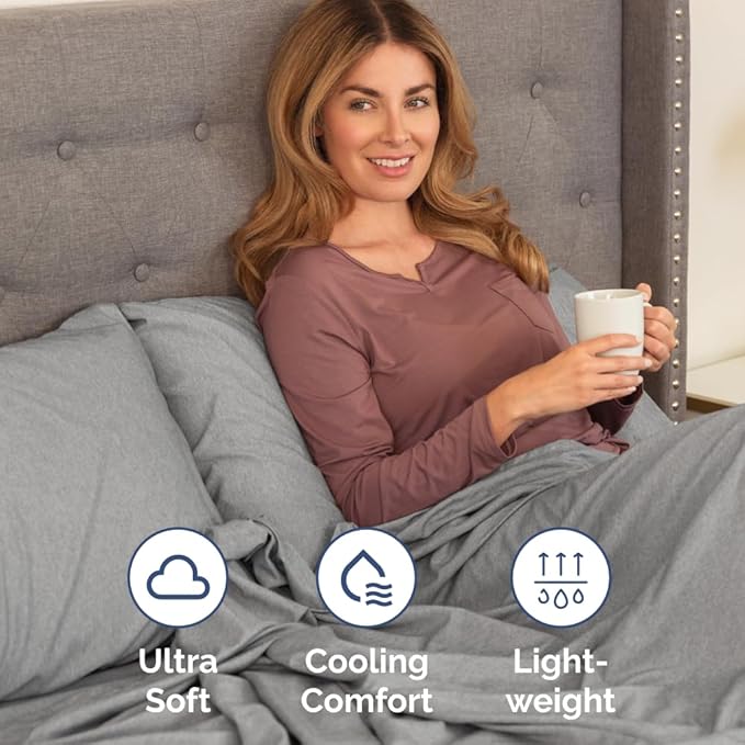 Standard Pillow Cases Set of 2 - Ultra-Soft Hotel Quality Pillowcase Covers - Comfy & Wrinkle Free - Stain and Fade Resistant - Machine Washable Pillow Protectors - 2 Piece Set - Heathered Grey