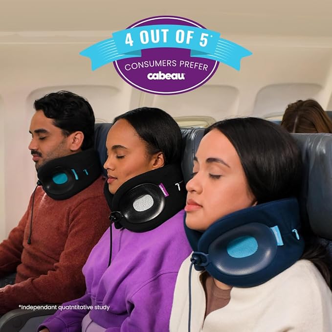 Cabeau Evolution X Travel Essential Neck Pillow - Award Winning Innovative Travel Pillow - The Only Customizable Neck Pillow that Works - Diamond