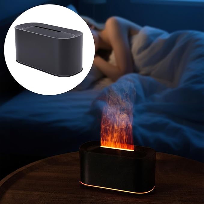 Marhynchus Essential Oil Diffuser, 220ml Aromatherapy Diffuser with 7 Color Lighting and Effect, for Home Office Bedroom (Black)