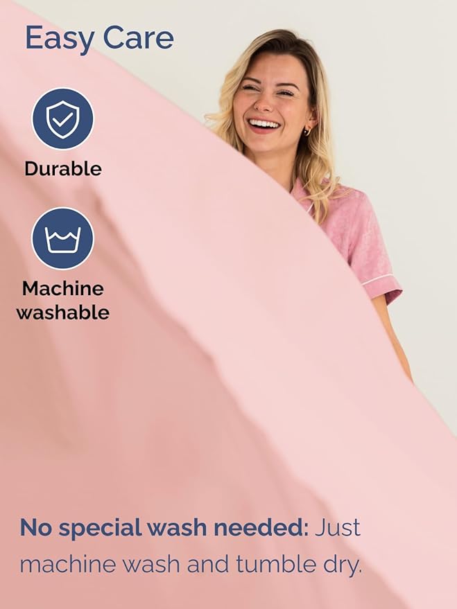 Extra Deep Twin Sheet Set - 3 Piece Breathable & Cooling Bed Sheets - Easily Fits 18 to 24 inch Mattress - Ultra Soft, Wrinkle & Fade Free with Extra Deep Pockets - Hotel Luxury Bedding - Baby Pink