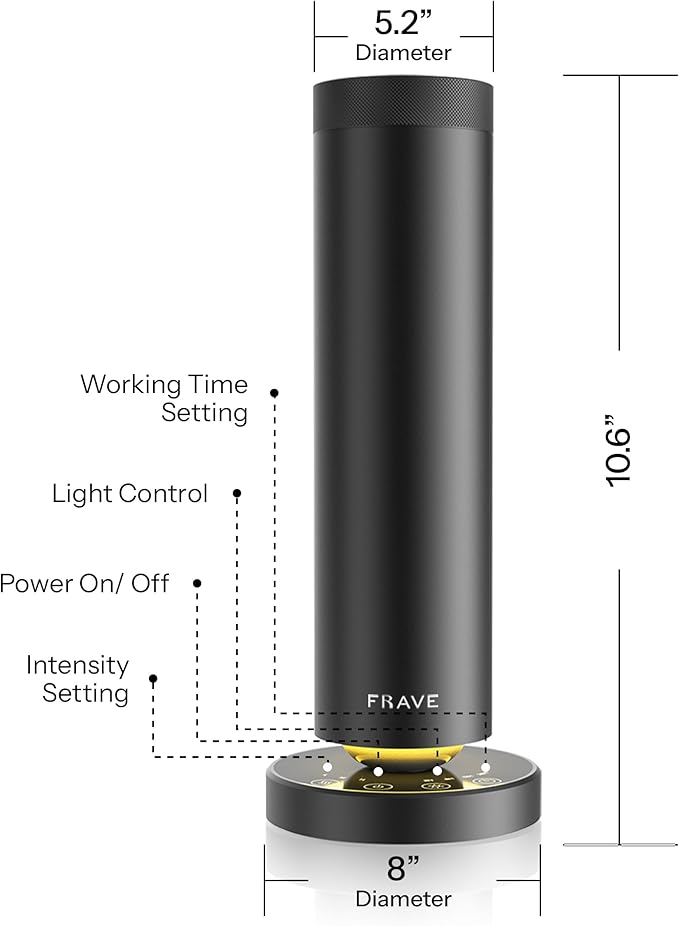 Tower Waterless Scent Diffuser, 2000 Sq Ft Coverage, Luxury Hotel Scent Oil Diffuser for Large Room, Home, Office, Hotel, Remote & App Control, Essential Oil Cold Air Machine, Onyx