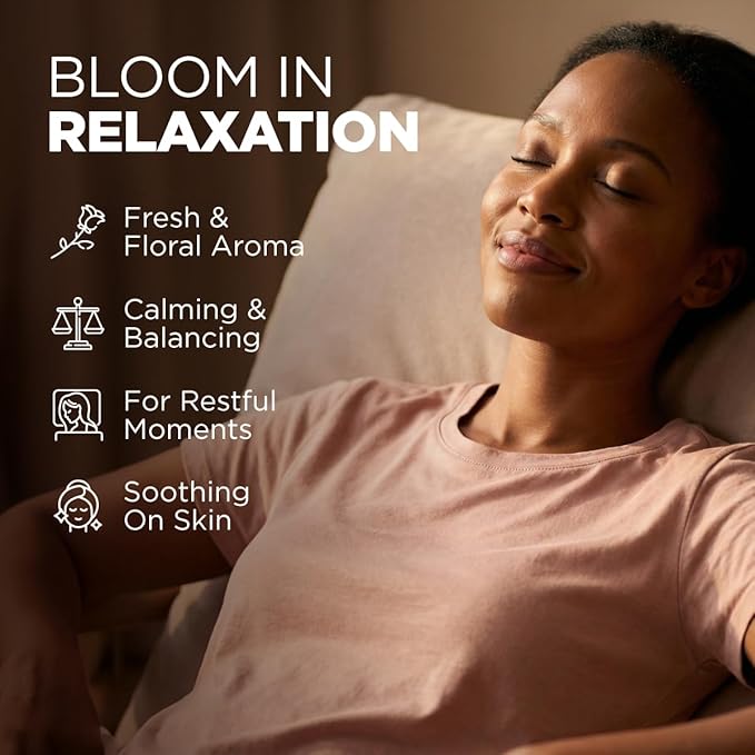 Gya Labs Rose Geranium Essential Oil Roll On - 0.34 Fl Oz - Travel Size Roller for Camping, Skin, Aromatherapy Relief, Convenience