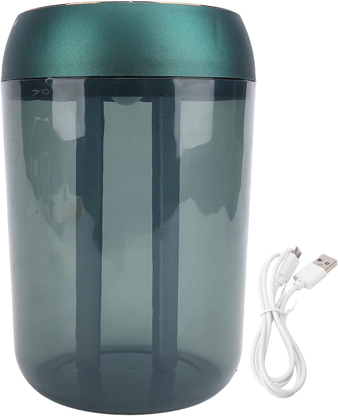 Zunate 2L Desktop Humidifier, Cool Mist Dual Nozzle Ultrasonic Air Diffuser with 3 Mist Modes and Colorful Night Light for Bedroom Office Travel, USB Powered