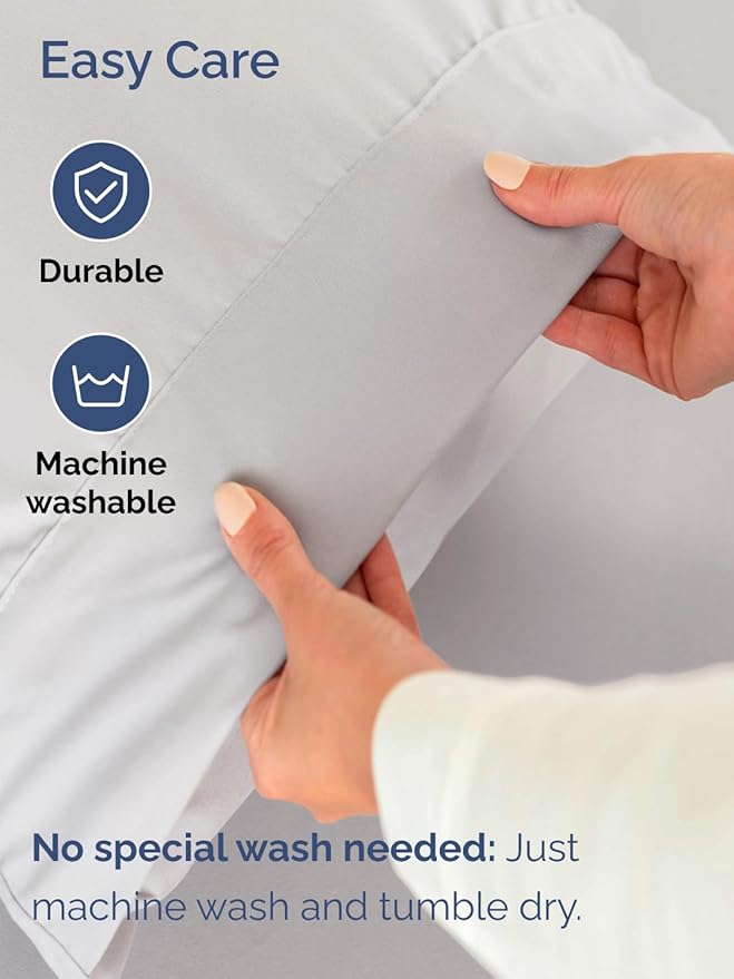Extra Deep Queen Sheet Set - 4 Piece Breathable & Cooling Bed Sheets - Easily Fits 18 to 24 inch Mattress - Ultra Soft, Wrinkle & Fade Free w/ Extra Deep Pockets - Hotel Luxury Bedding - French Grey