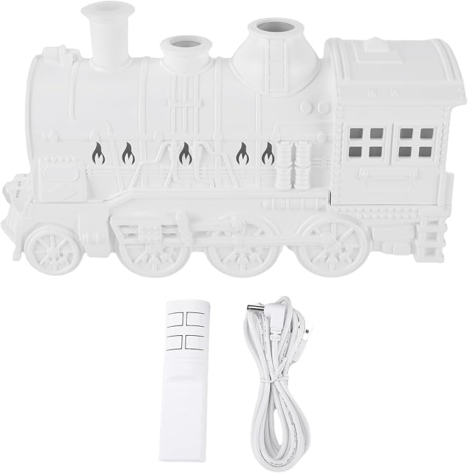 Focket Humidifier, Retro Shaped Essential Oil Diffuser Dual Spray Modes 300ml Cool Mist Humidifier with Night Light for Home Bedroom Desk (White)