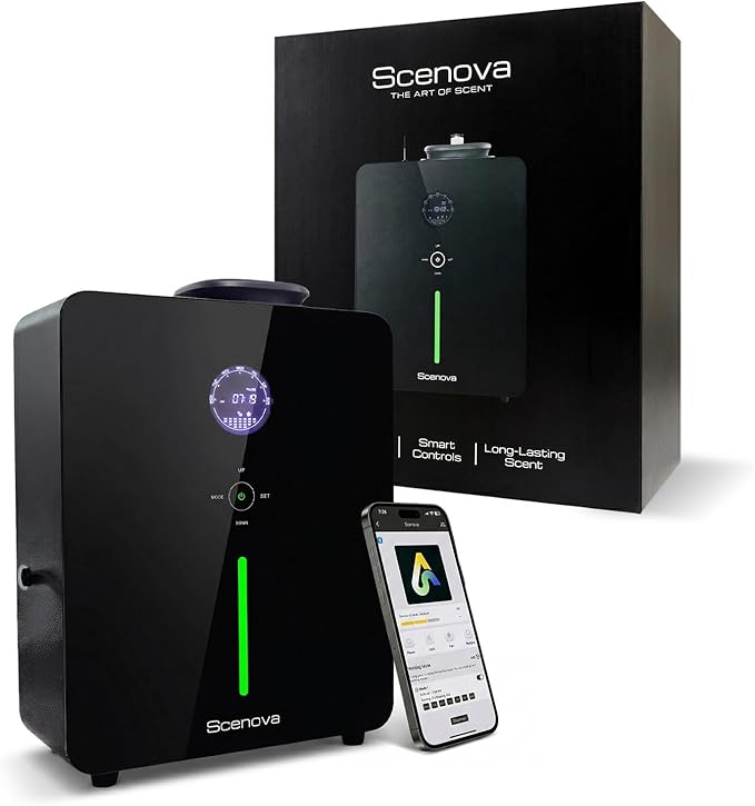 Pro Max, Waterless Essential Oil Scent Diffuser. 2026 Upgraded Version. 4000 sq ft. Touch Control Panel and Bluetooth App. Whole Home System.HVAC System Compatible. Home, Office