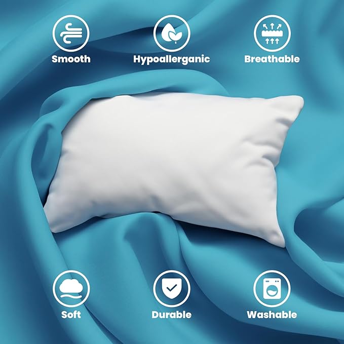 Avalon Bedding Pillow Cases Standard Size White Pillow Cases Set of 2 Cotton Blend 200 TC Soft & Breathable Perfect for Home & Hospital, Hotel Quality Queen Pillow Protectors 30x20 Inches