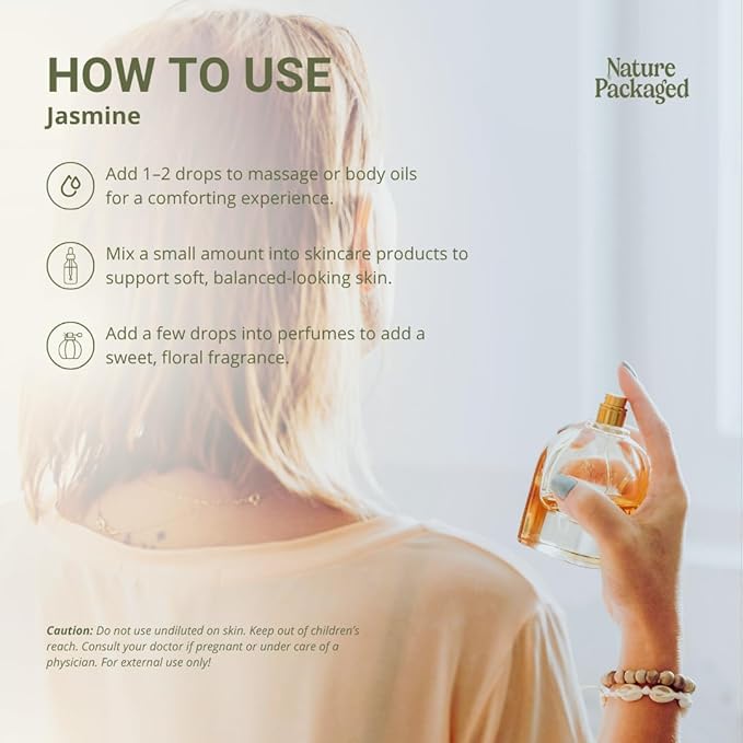 Jasmine Essential Oil - Direct from Fridal Egypt - Steam Distilled - Aceite de Jazmín for Aromatherapy, Massage, Diffuser, DIY Candle and Soap Making - 15ml