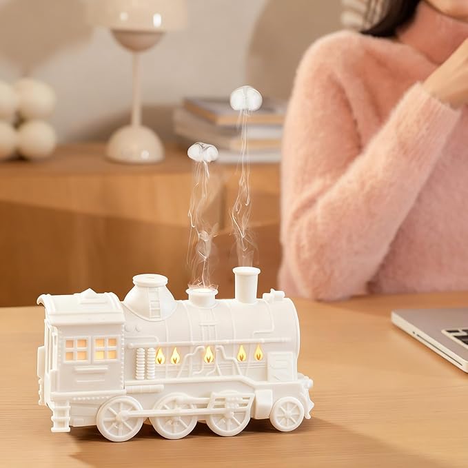 Diffuser, 300ML Cool Mist Humidifier with Night Light Humidifier, Essential Oil Diffuser Dual Spray Modes for Bedroom Office Desktop (White)
