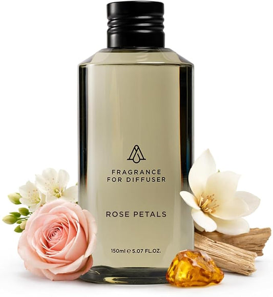 AromaPlan Hotel Scent Diffuser Oil Rose Petals 5 Fl Oz (148ml) –Luxury Hotel & Home Fragrance Oil - Non Toxic Diffuser Oil - Made in USA - Bigger Bottle, Bolder Aroma & Longer Lasting