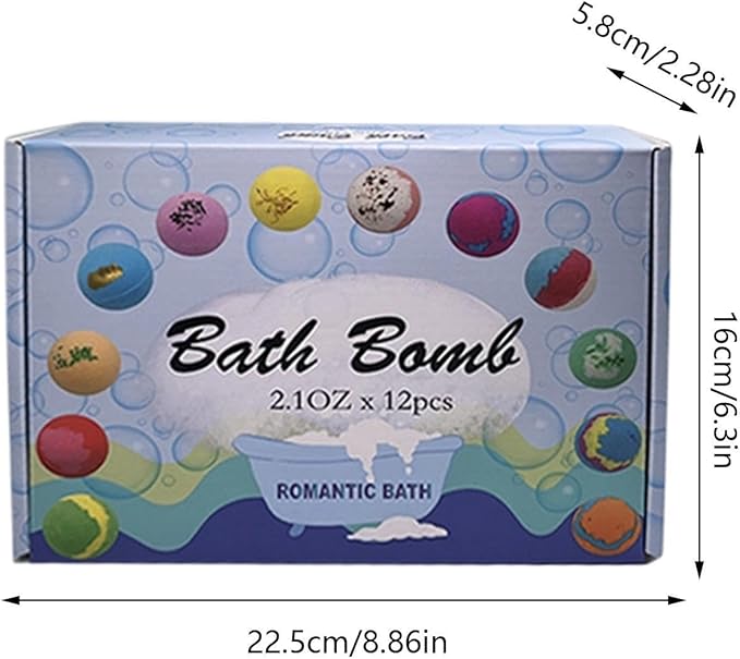 Bath Bubble Balls - Moisturizing Bath Foaming Set, 12 Pcs Skin Hydrating Bathing Supplies Pack, Relaxing Aromatherapy Spa Care Bombs, Home Shower Wellness Kit, Family Friends Self Care Gift Use