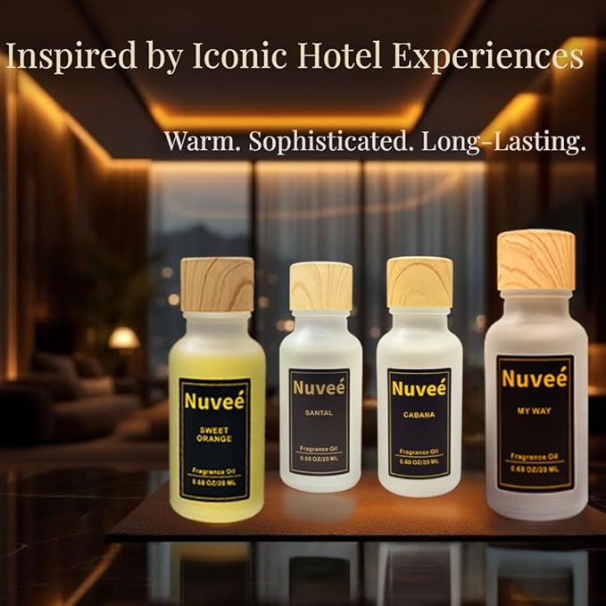 Hotel Collection Fragrance Oil Set - Inspired by Iconic Hotel Experiences - Luxury Oils for Waterless Diffusers, Long Lasting Home Fragrance - 4 x 20ml Gift Set
