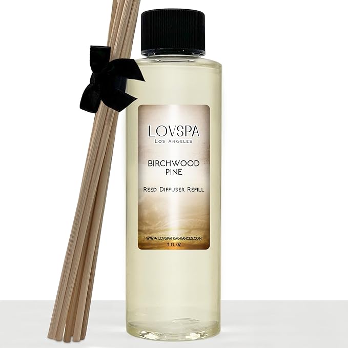 Birchwood Pine Diffuser Oil - Holiday Essential Oils for Diffuser Refill & Air Freshener Room Spray - Long-Lasting & Natural Home Fragrance, Scented Oil for Diffusers, USA Made, 4oz