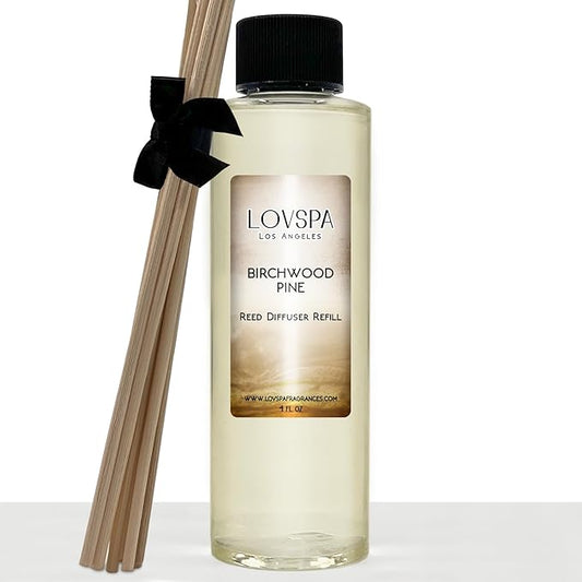 Birchwood Pine Diffuser Oil - Holiday Essential Oils for Diffuser Refill & Air Freshener Room Spray - Long-Lasting & Natural Home Fragrance, Scented Oil for Diffusers, USA Made, 4oz