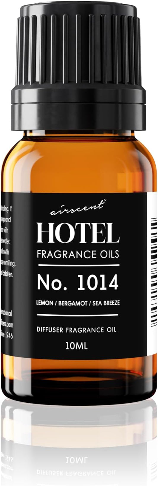 AirScent Hotel Diffuser Oil No. 1014 - The Iconic 5-Star Hotel Coastal Blend - Lemon Bergamot Sea Breeze - 10 mL Premium Fragrance Oil for Ultrasonic and Waterless Diffusers and Crafting
