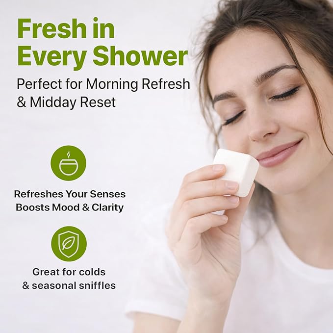 Shower Steamers Aromatherapy - USA Made with Natural, Organic Ingredients & Eucalyptus Essential Oil, Mothers Day Gifts for Mom, Large Shower Bombs, Energizing Sport Shower Tablets for Men & Women