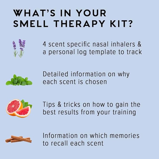 MOXE Scent Training Kit, Made in USA, Scent Diversification, 4 Essential Oil Fragrances, Olfactory Regeneration, Olfactory Expansion, Natural Therapy for Anosmia, Guidebook & Log, Phase 2