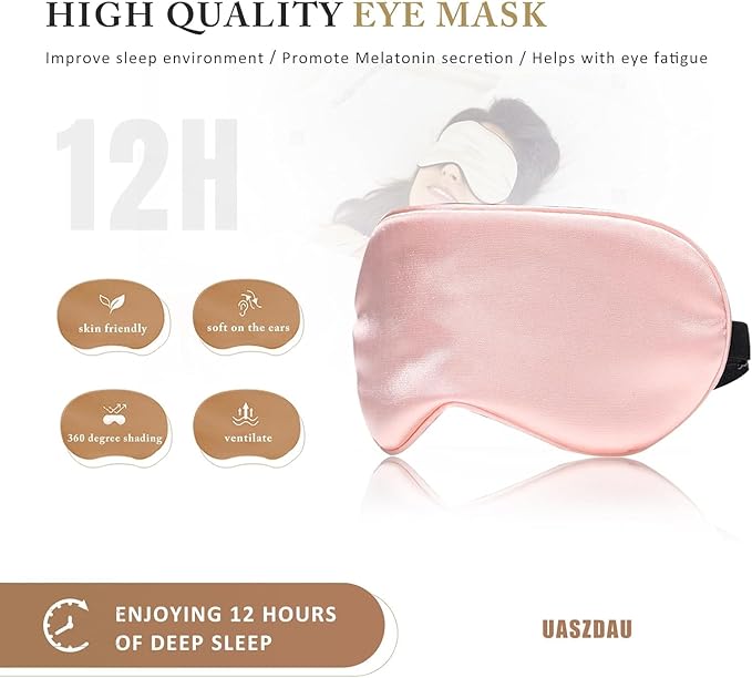 Eye Mask for Sleeping,3 Pack Silk Sleep Masks for Women Men-Blindfold for Travel on Airplane,100% Pure Silk Eye Mask for Sleep with Adjustable Strip（Black-Grey-Navy） 8.86 * 4.92 inches